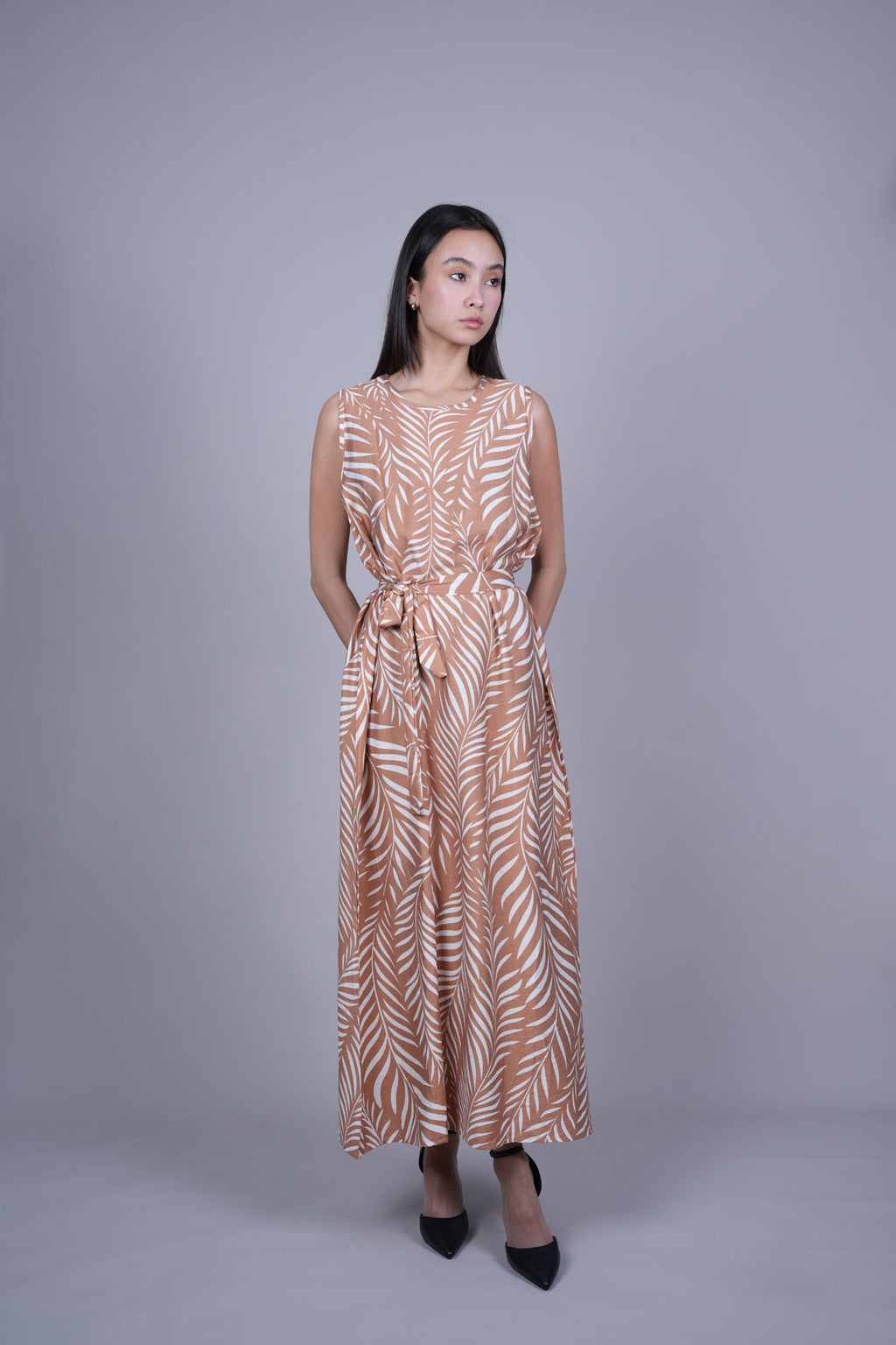 RESORT PRINT FLOWY DRESS