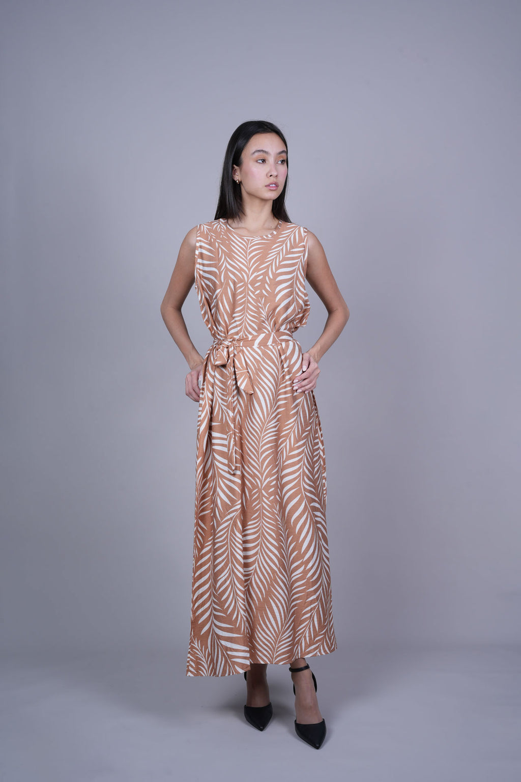 RESORT PRINT FLOWY DRESS