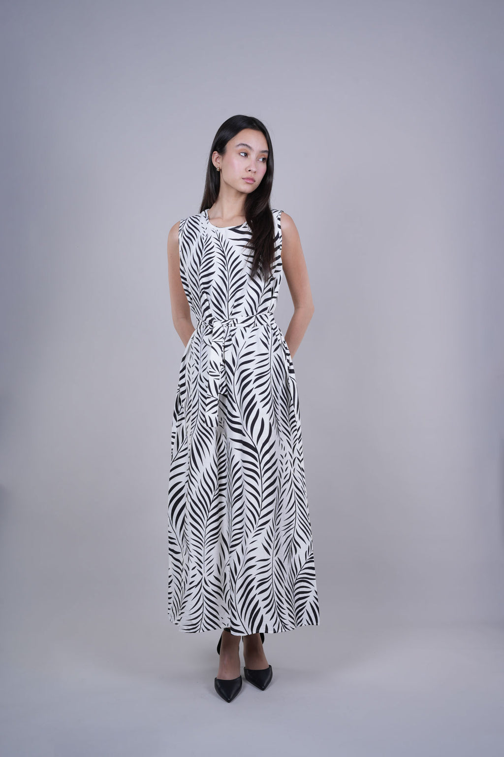 RESORT PRINT FLOWY DRESS