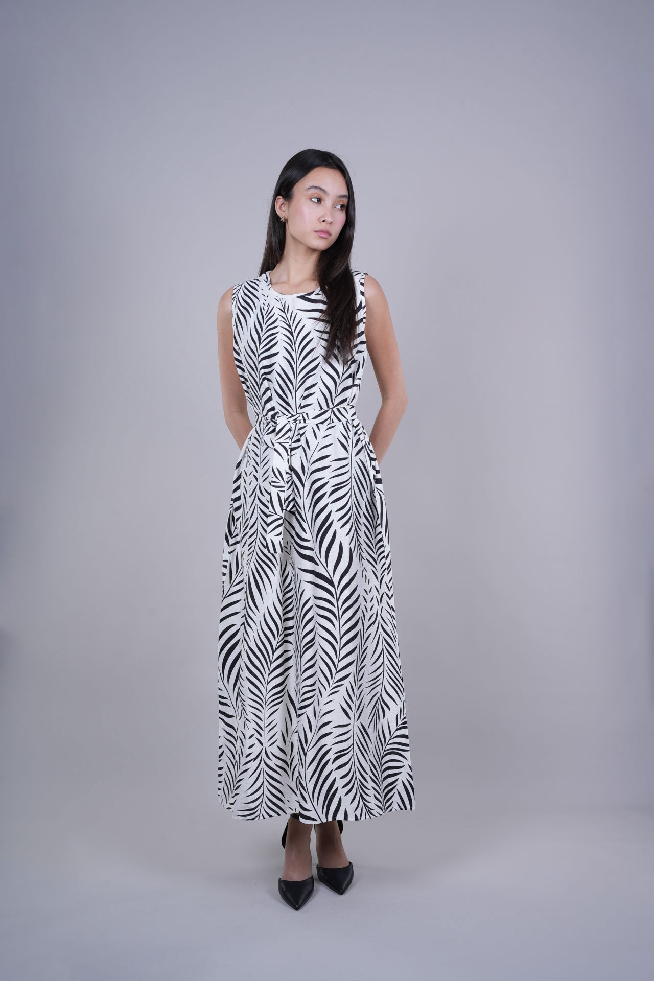 RESORT PRINT FLOWY DRESS
