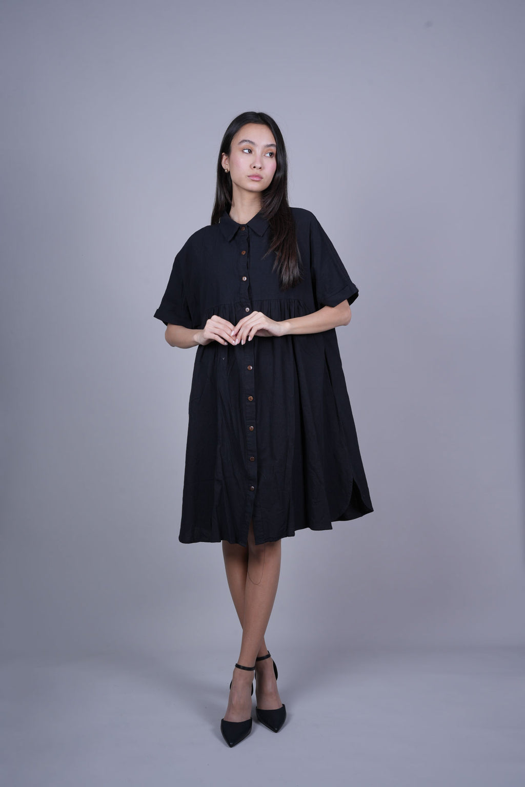 RELAXED FIT SHIRT DRESS