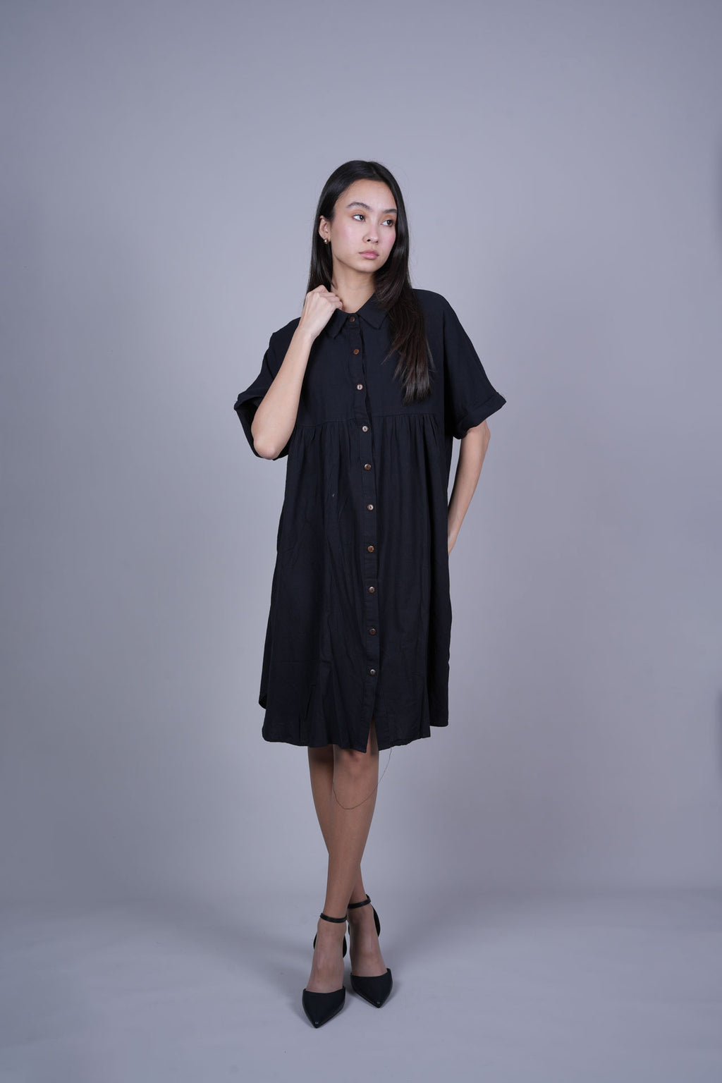 RELAXED FIT SHIRT DRESS