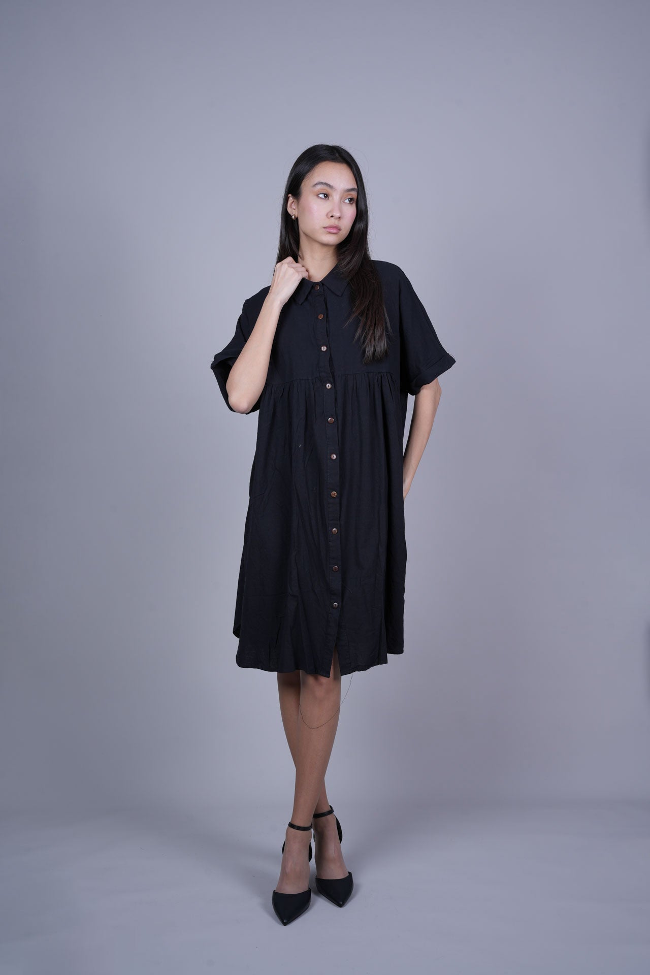 RELAXED FIT SHIRT DRESS