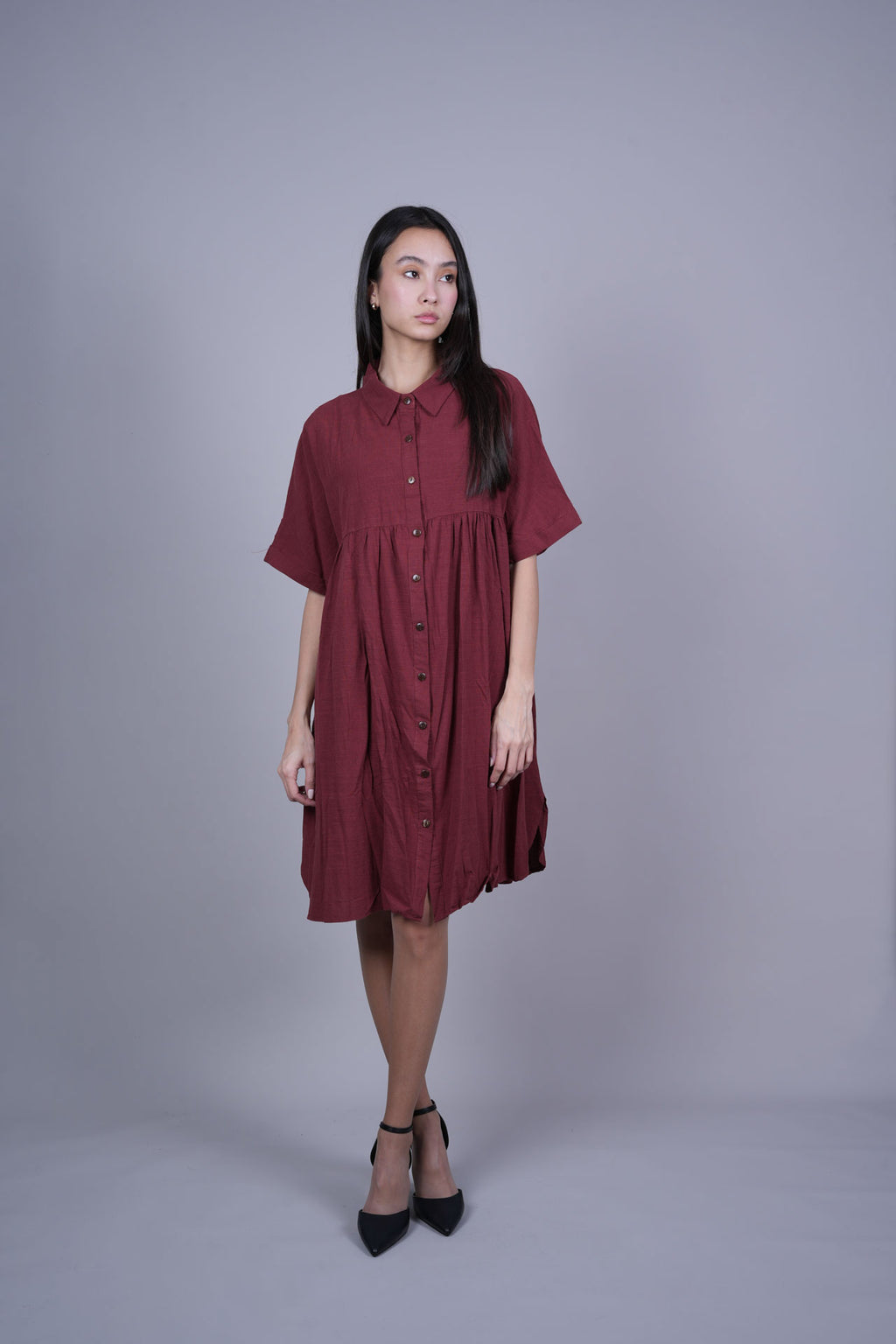 RELAXED FIT SHIRT DRESS