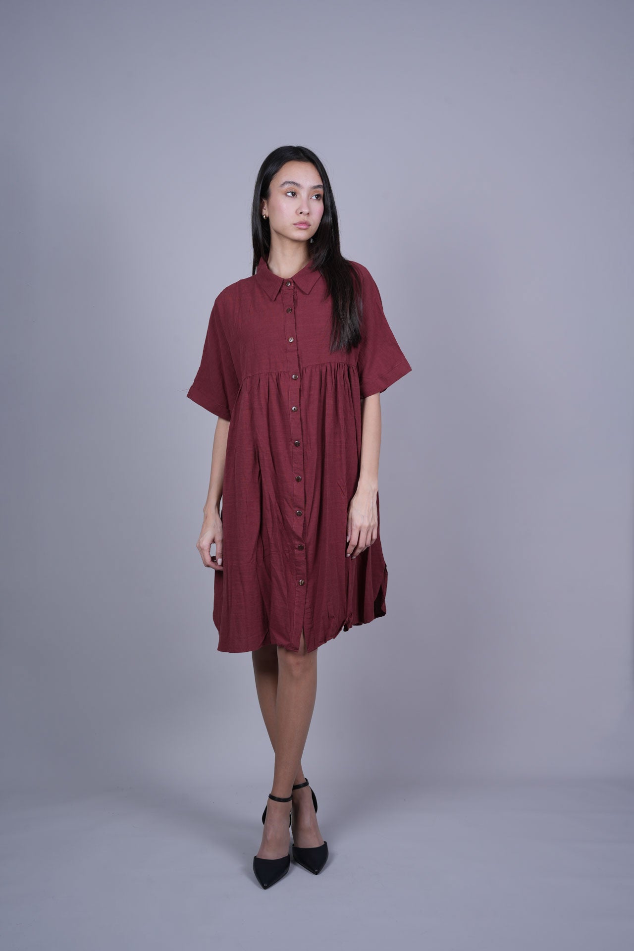 RELAXED FIT SHIRT DRESS