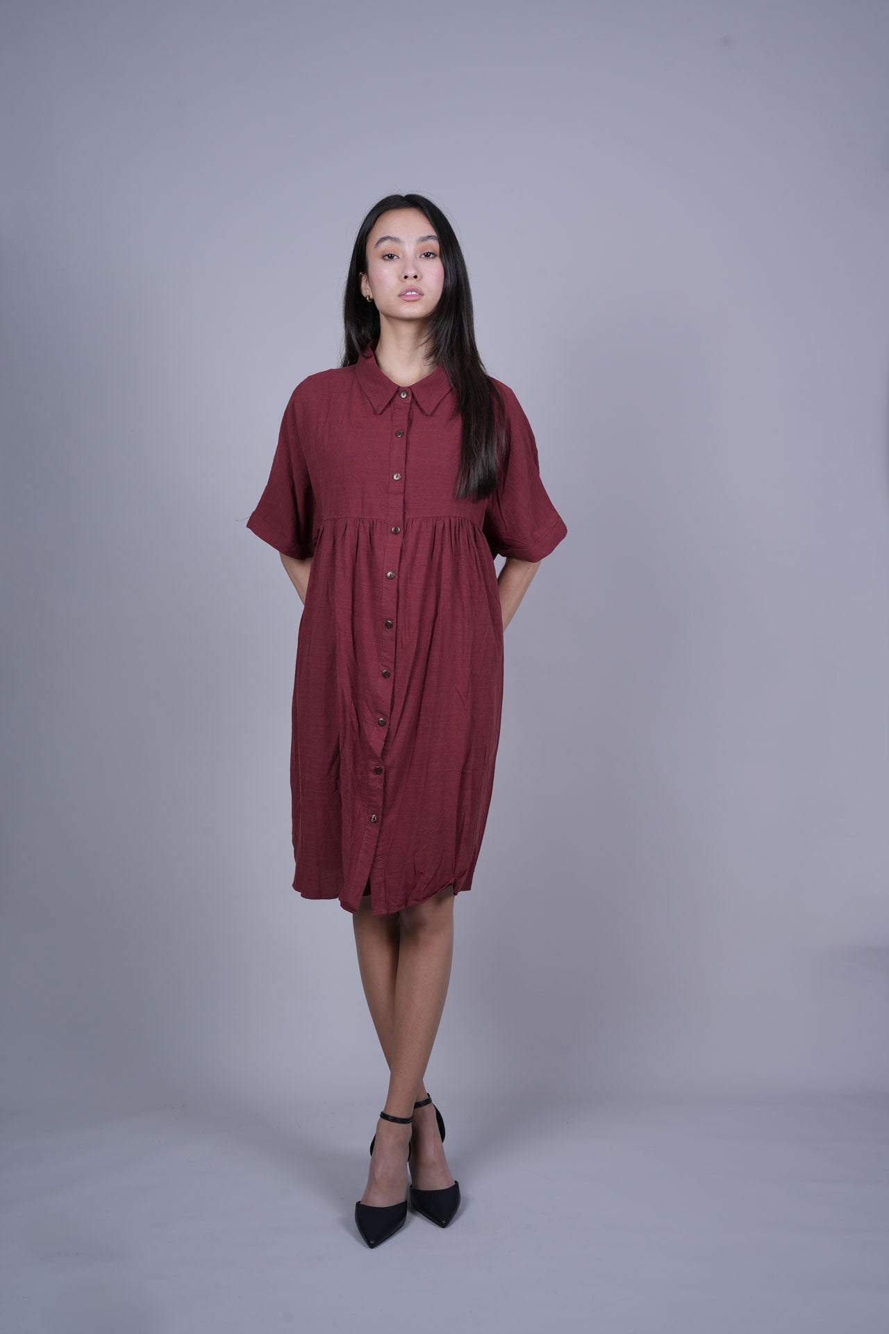 RELAXED FIT SHIRT DRESS