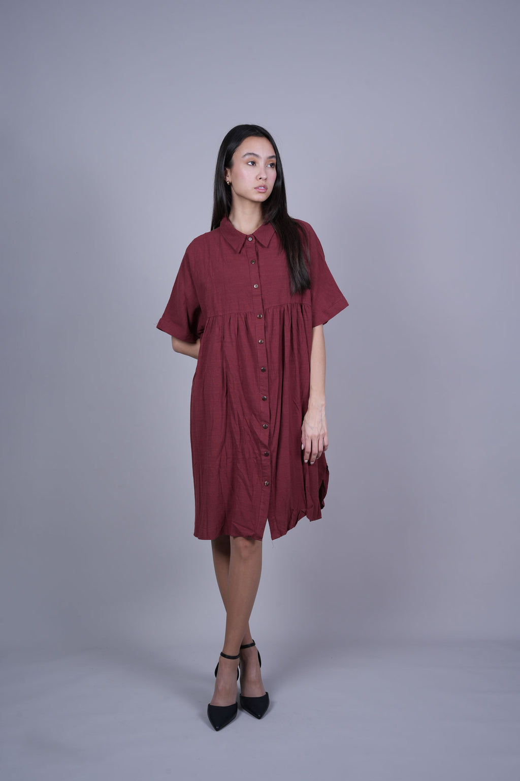 RELAXED FIT SHIRT DRESS