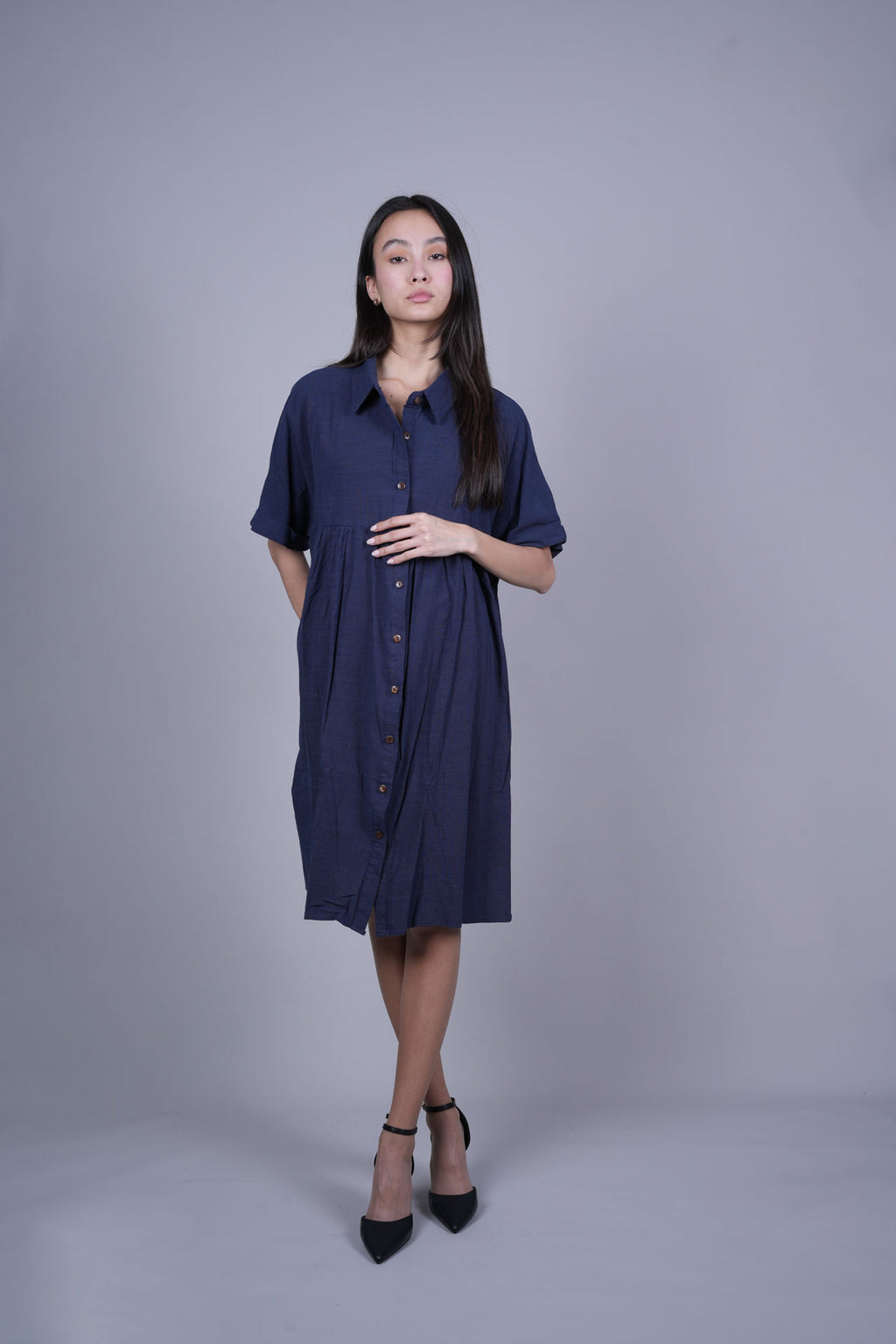 RELAXED FIT SHIRT DRESS