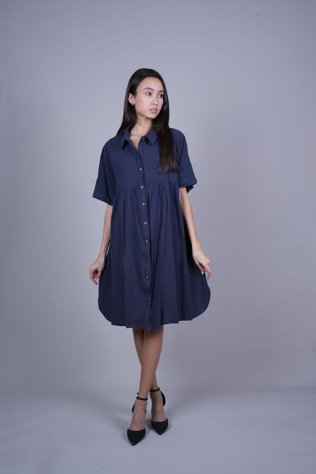 RELAXED FIT SHIRT DRESS