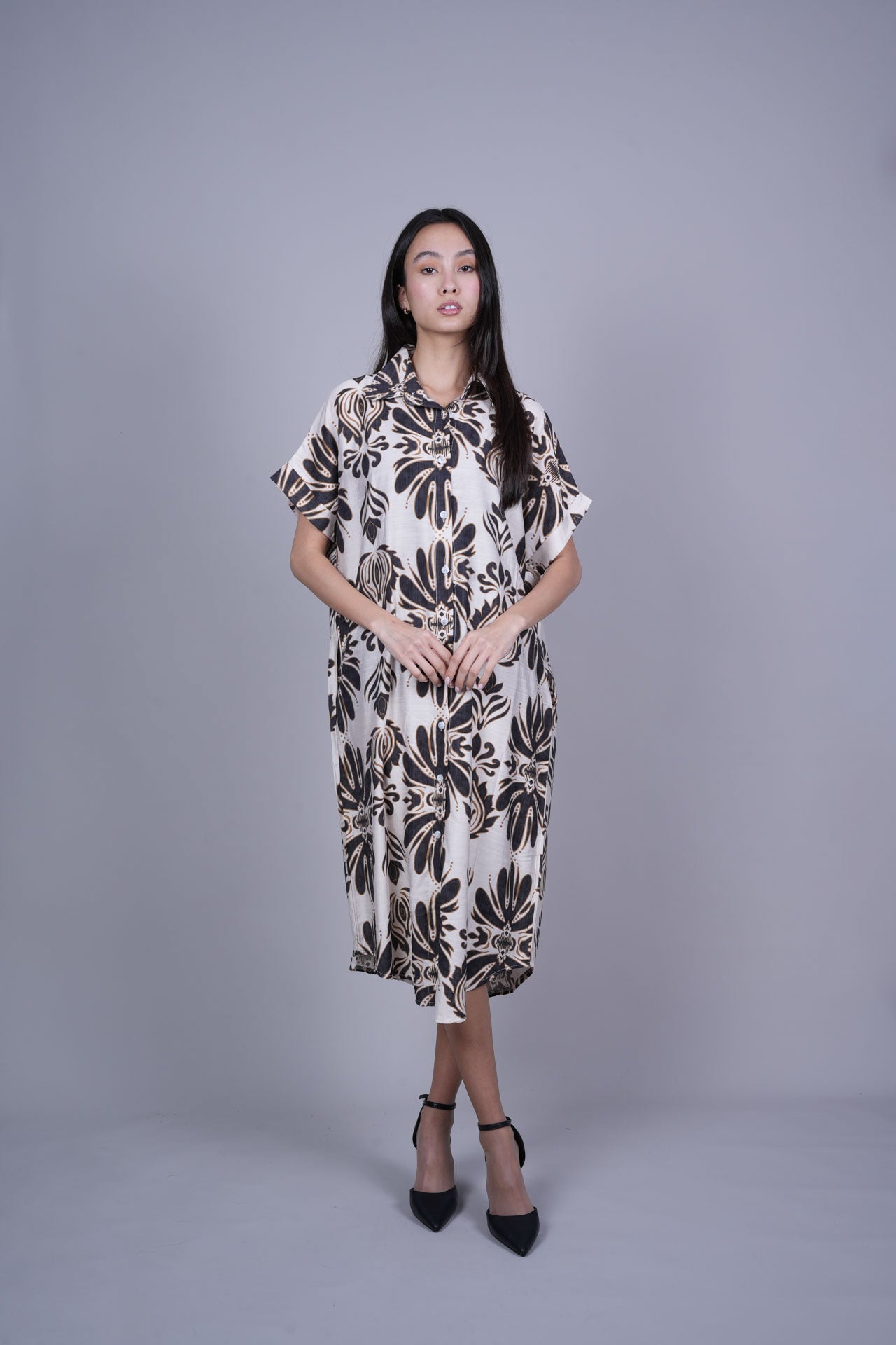 OVERSIZED RESORT SHIRT DRESS