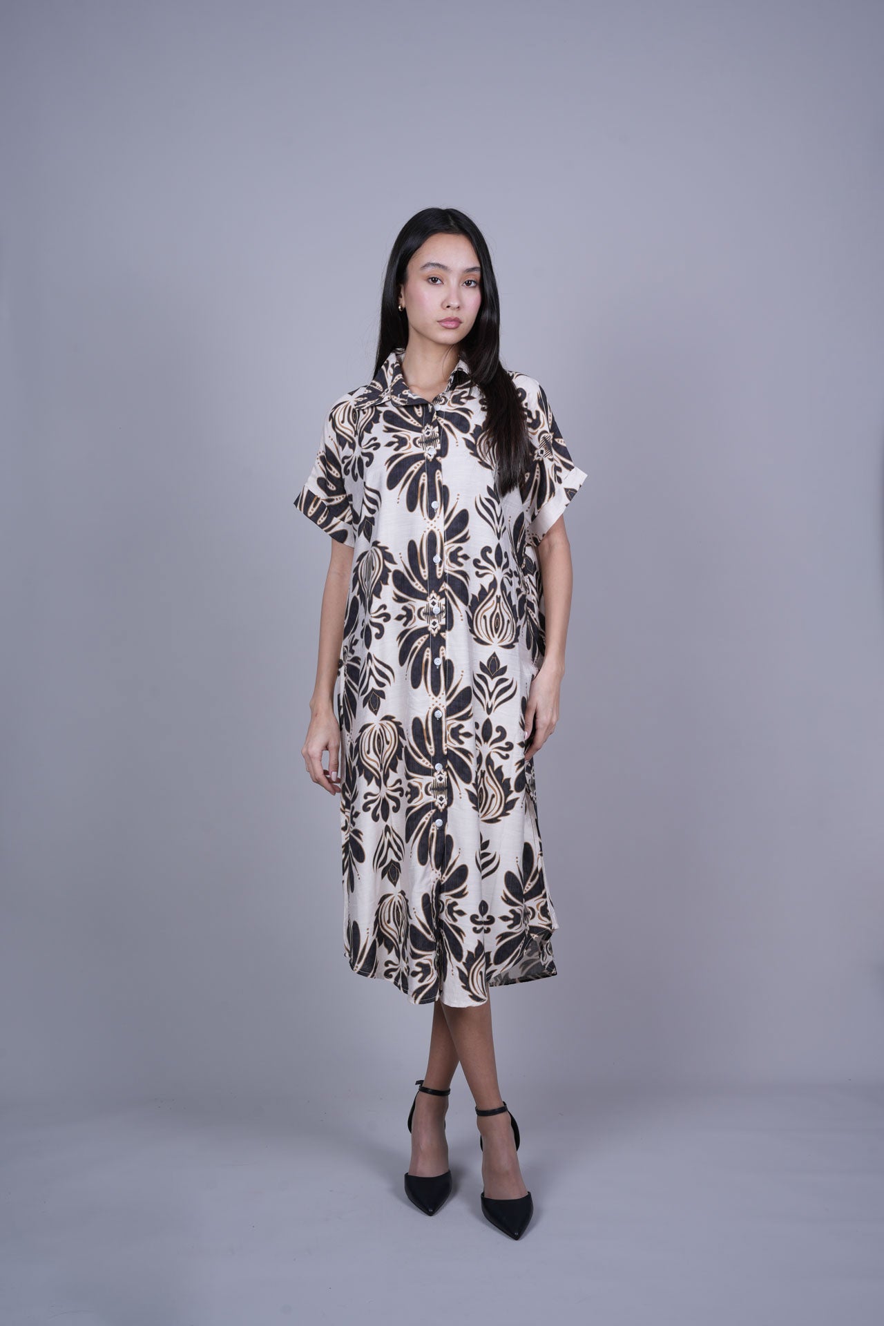 OVERSIZED RESORT SHIRT DRESS