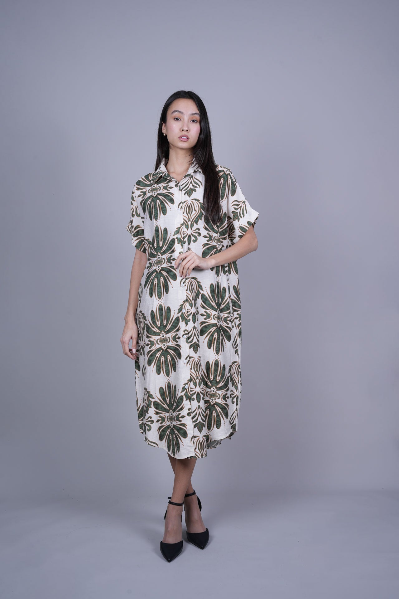 OVERSIZED RESORT SHIRT DRESS
