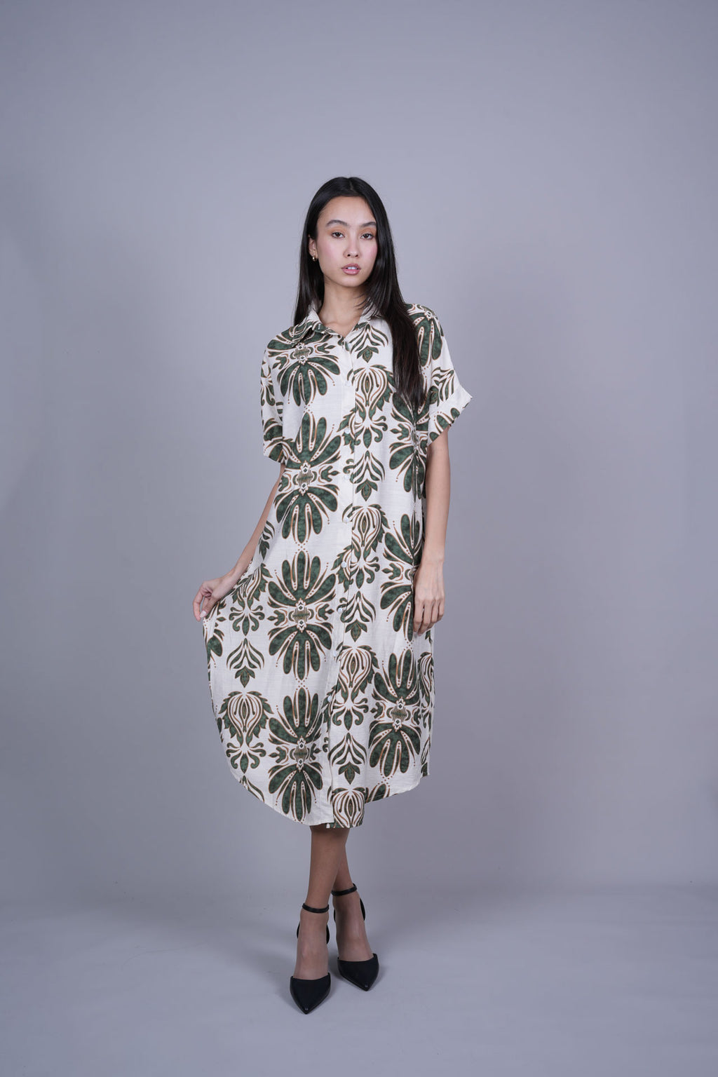 OVERSIZED RESORT SHIRT DRESS