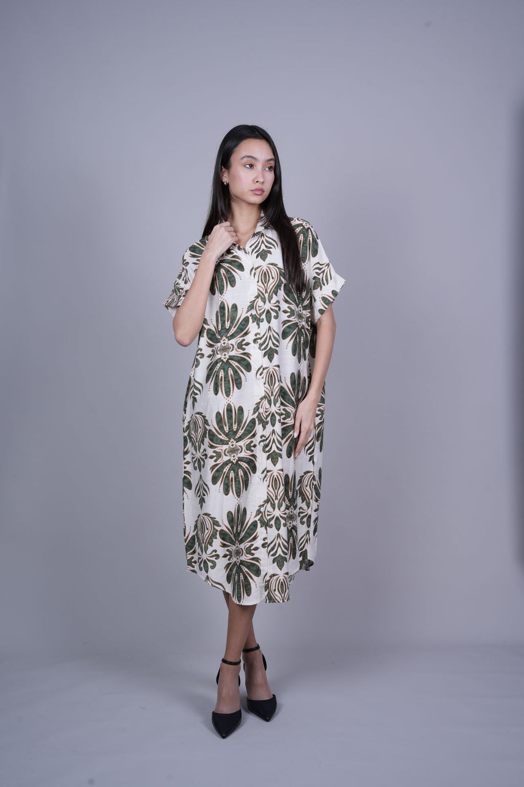 OVERSIZED RESORT SHIRT DRESS