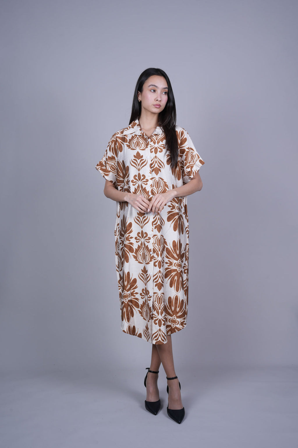 OVERSIZED RESORT SHIRT DRESS
