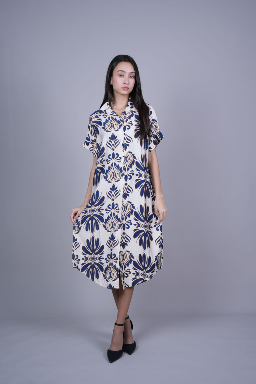 OVERSIZED RESORT SHIRT DRESS