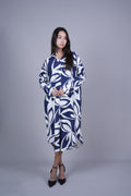 MIDNIGHT PETAL SHIRT DRESS