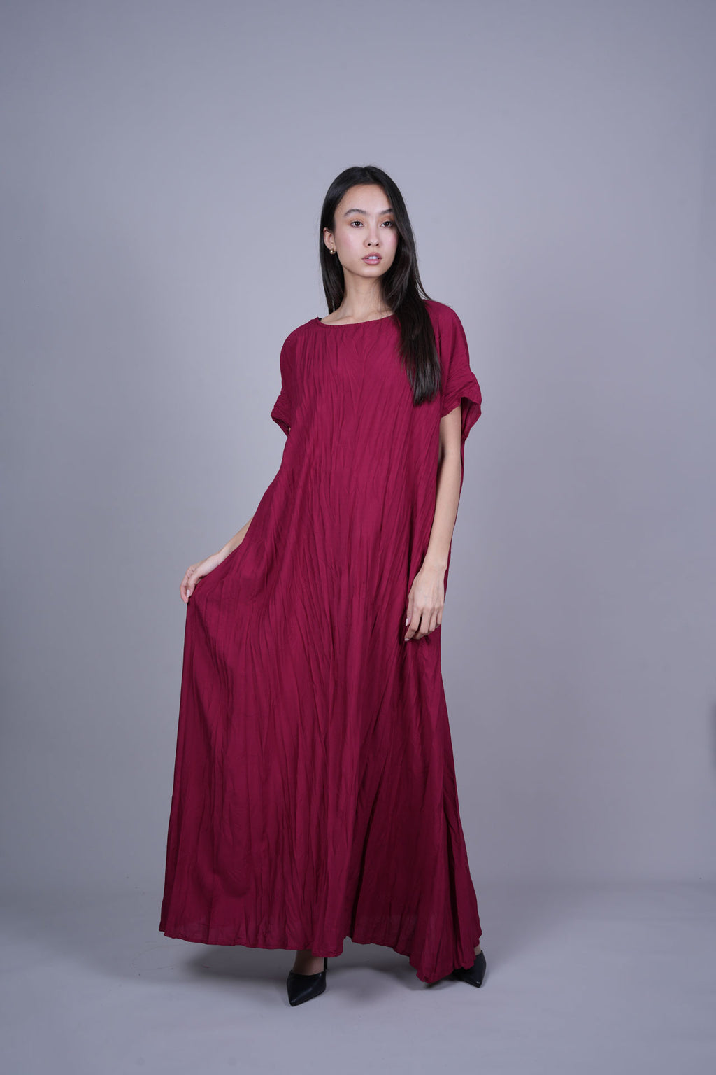 FLOWY CRINKLE MAXI DRESS