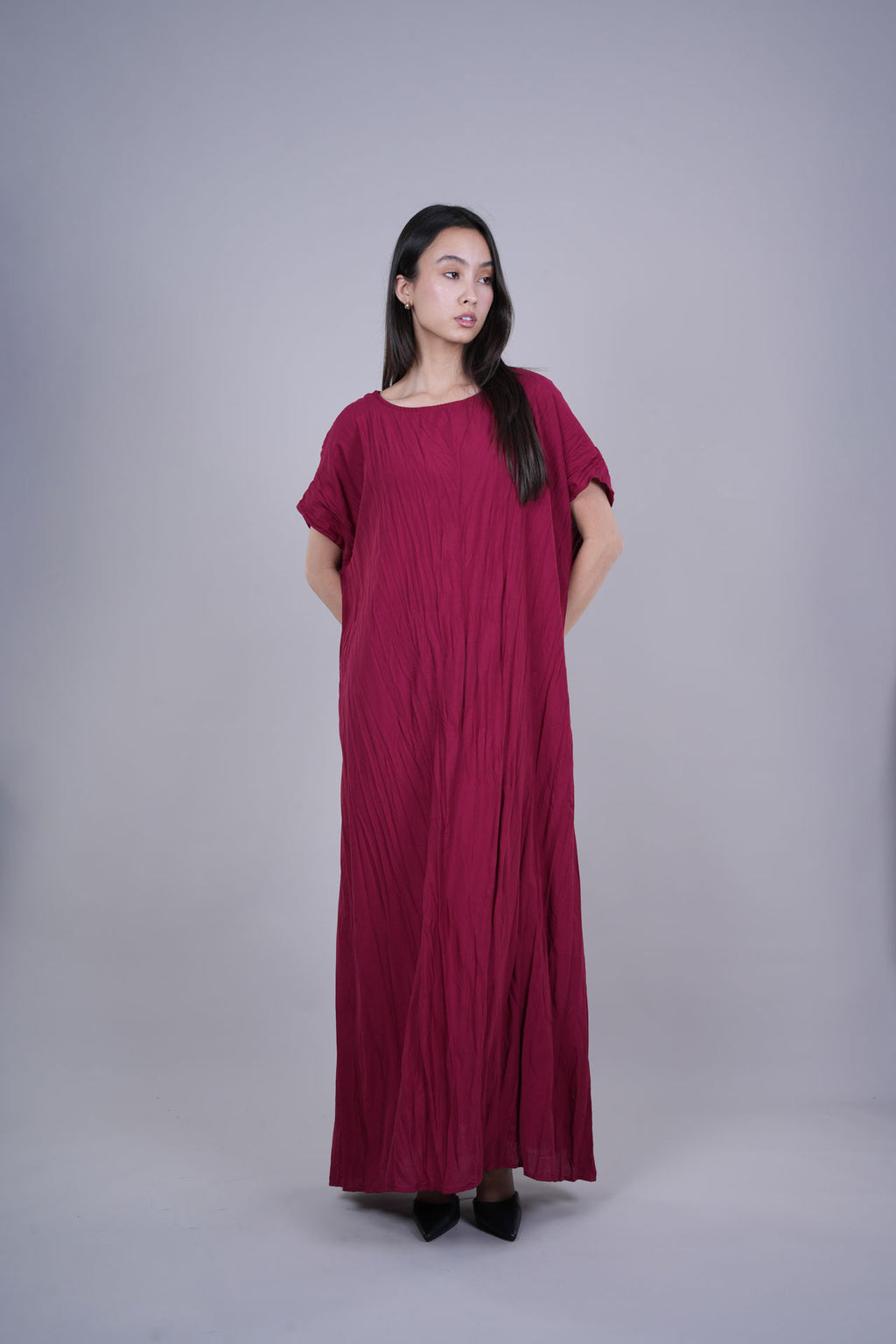 FLOWY CRINKLE MAXI DRESS