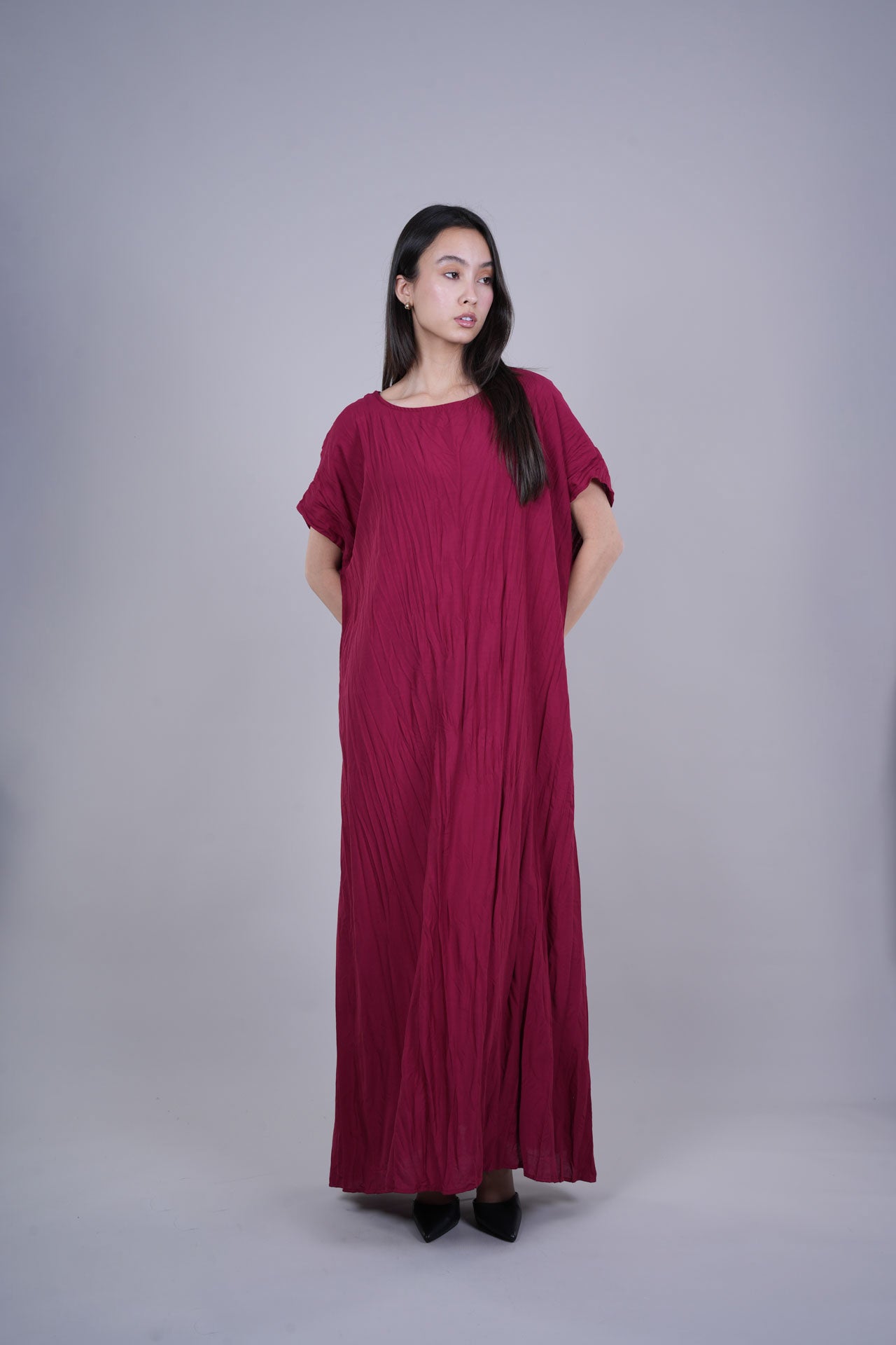 FLOWY CRINKLE MAXI DRESS