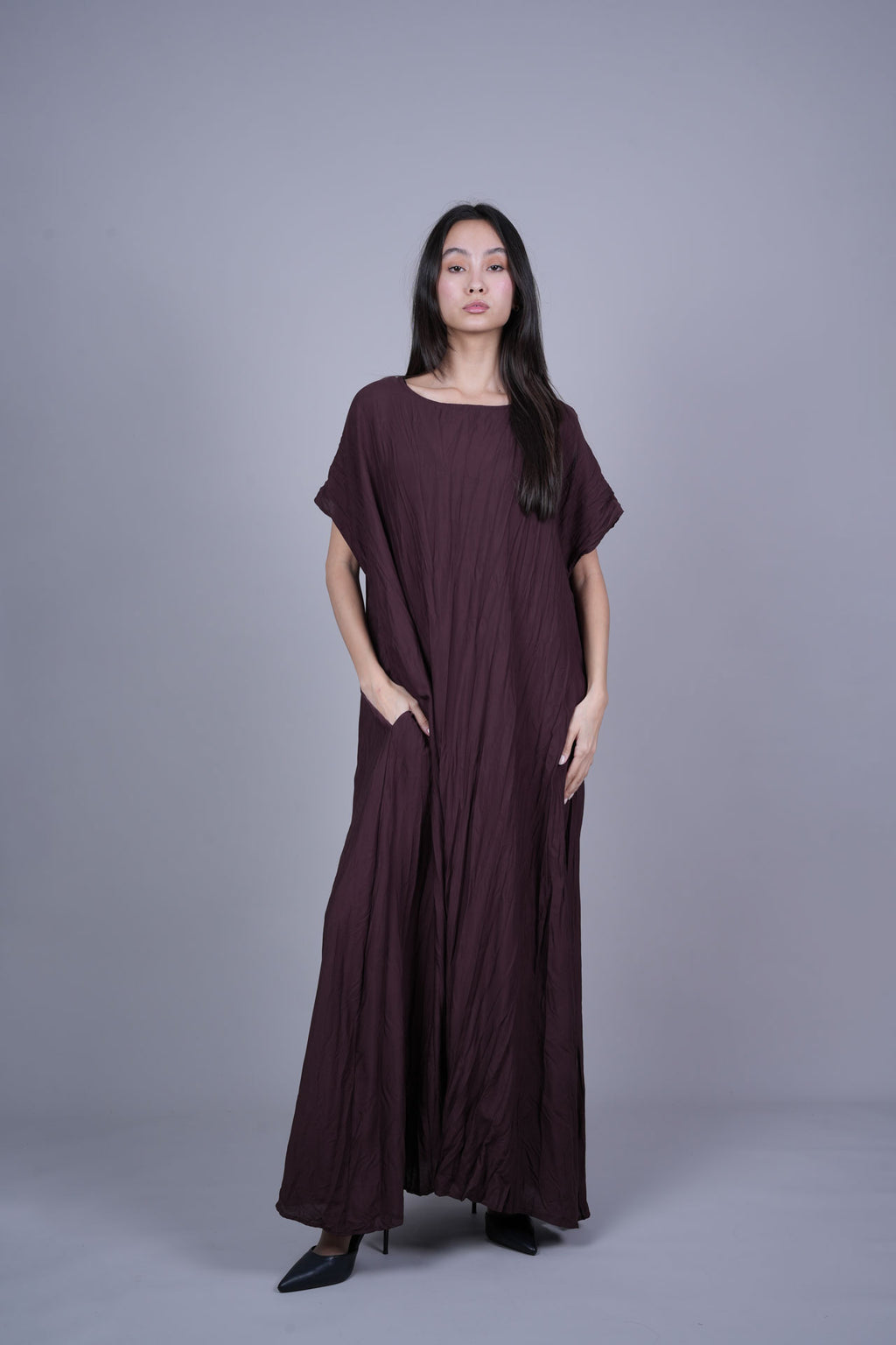 FLOWY CRINKLE MAXI DRESS
