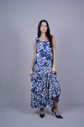 FLORAL CRINKLE SWING MAXI DRESS