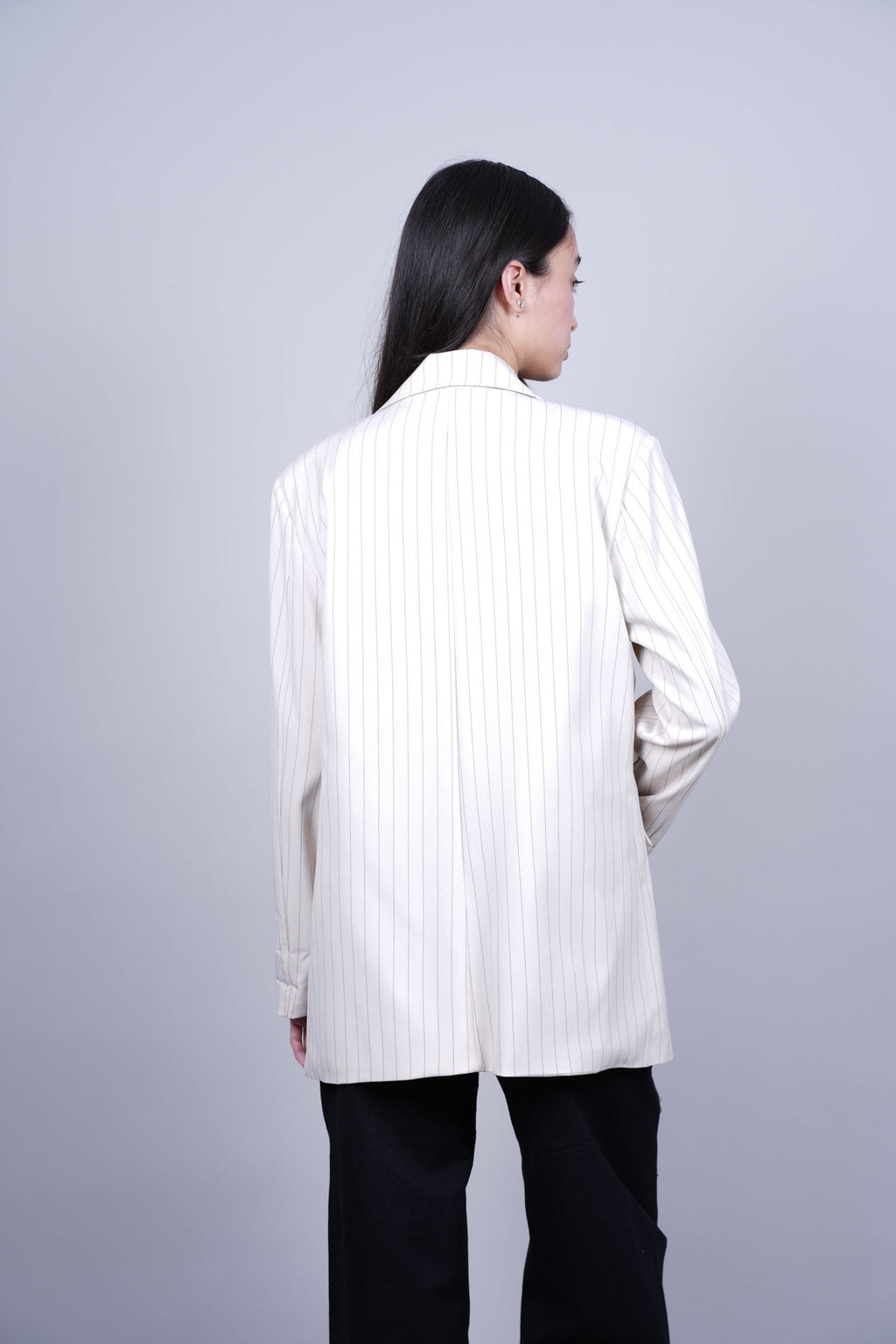 STRIPED DOUBLE-BREASTED BLAZER