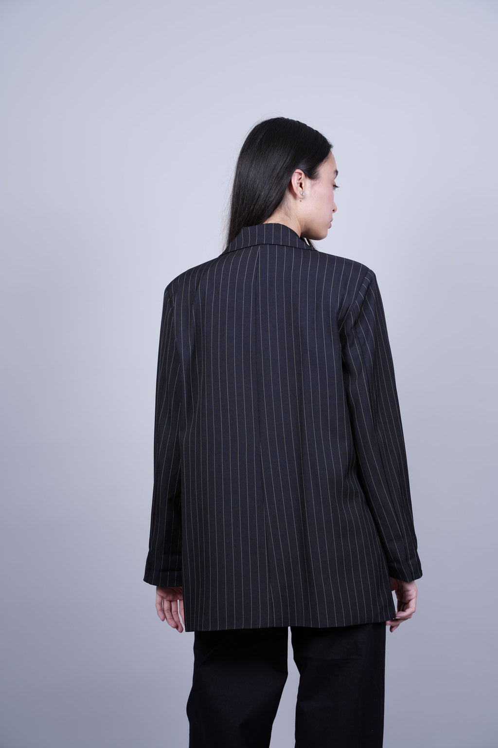 STRIPED DOUBLE-BREASTED BLAZER