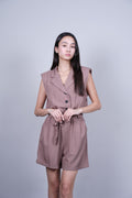 SHOULDER TAILORED SHORT JUMPSUIT