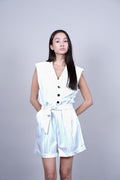SHOULDER TAILORED SHORT JUMPSUIT