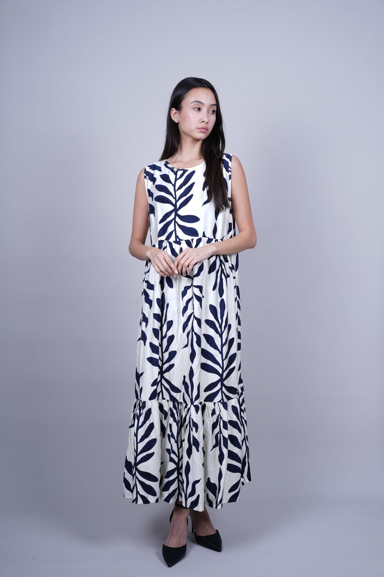 BOTANICAL PRINT MAXI DRESS