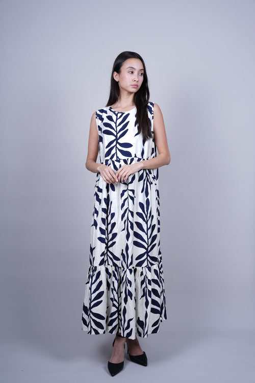 BOTANICAL PRINT MAXI DRESS