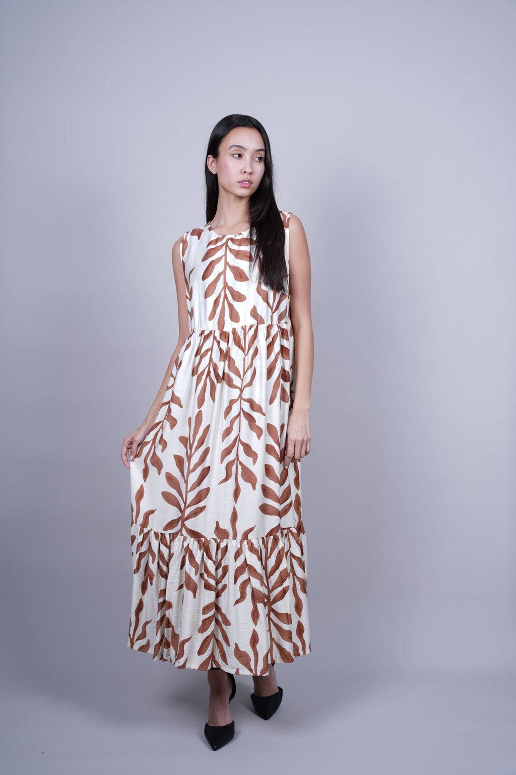 BOTANICAL PRINT MAXI DRESS