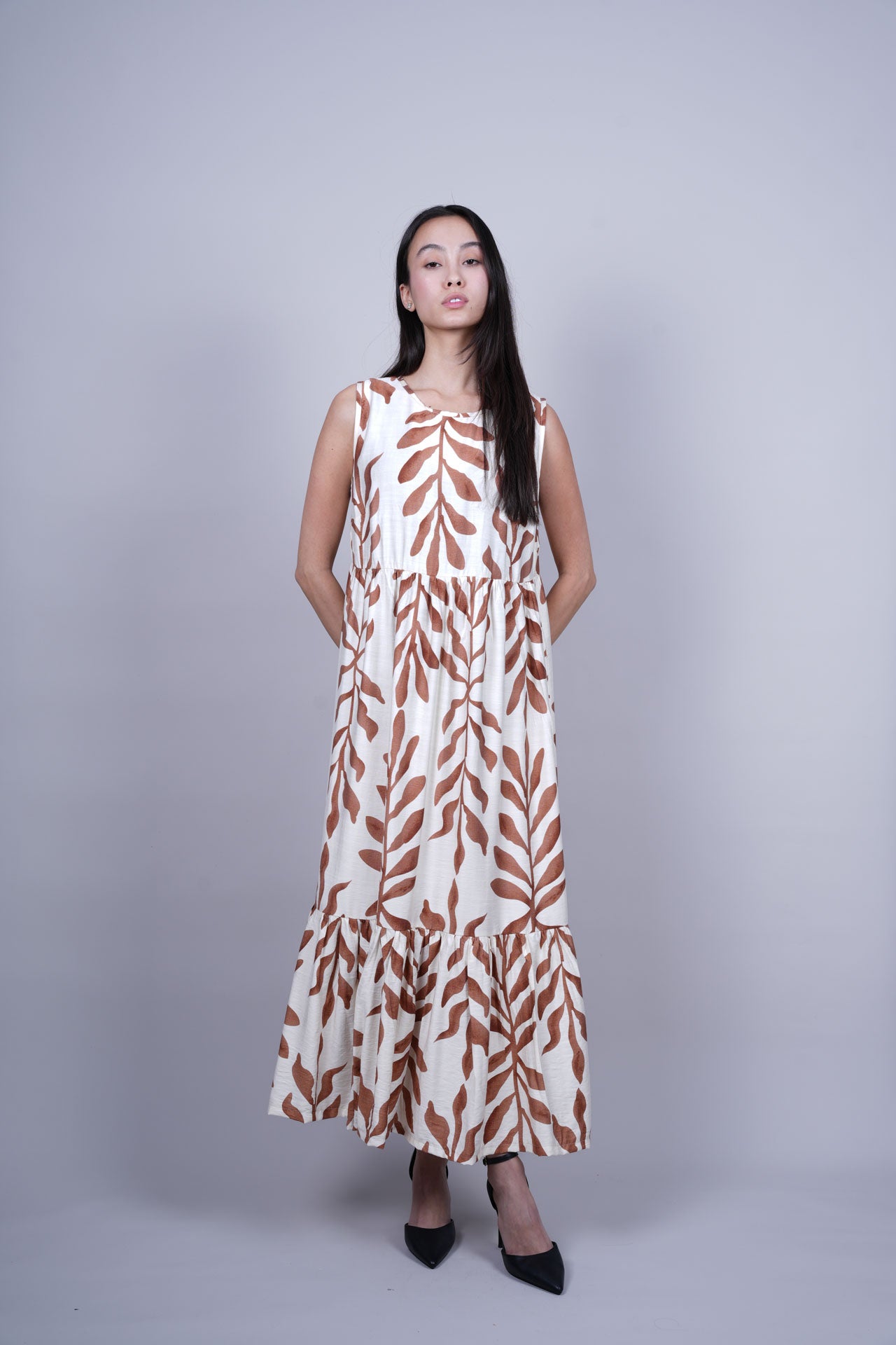BOTANICAL PRINT MAXI DRESS