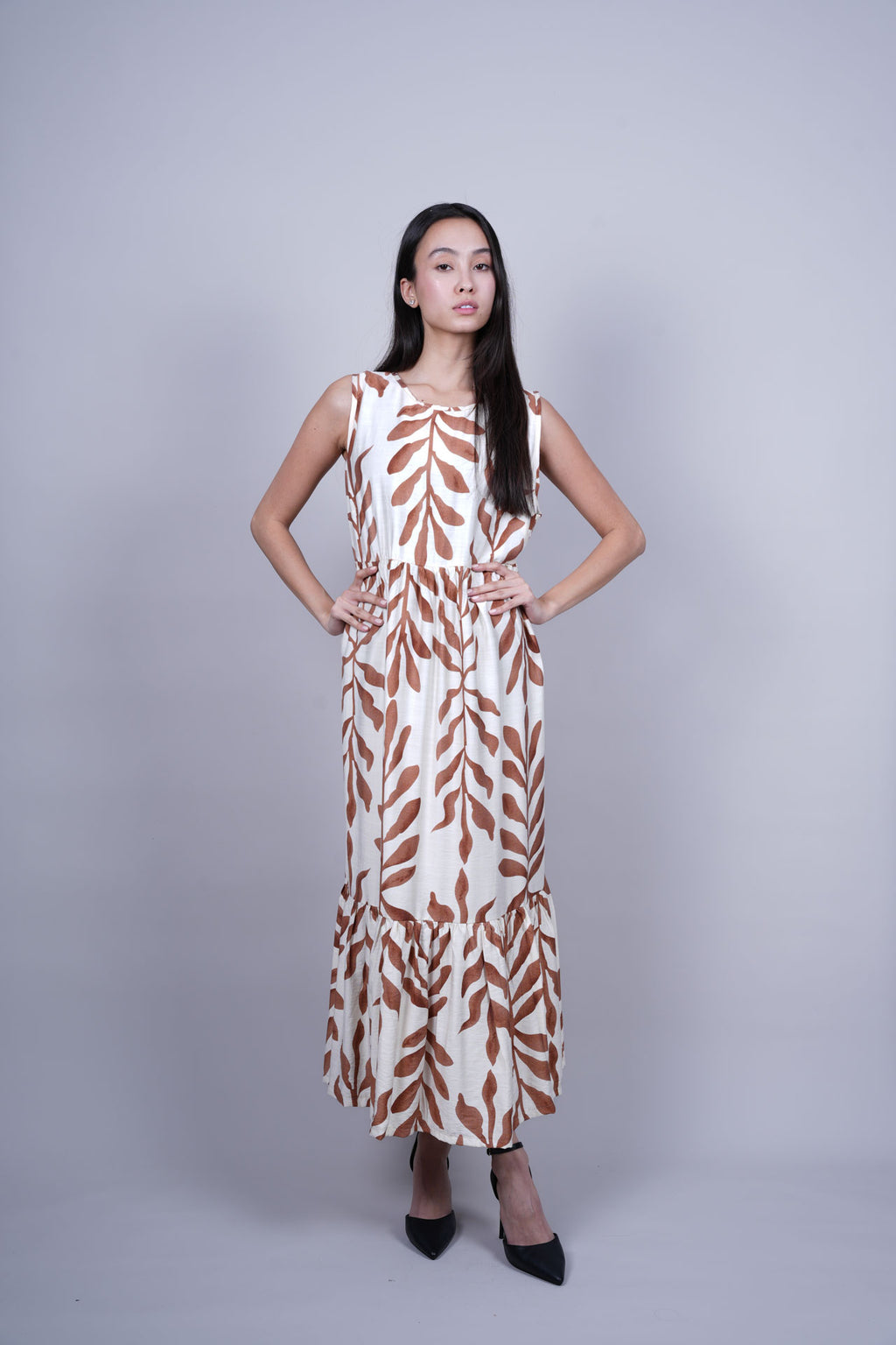 BOTANICAL PRINT MAXI DRESS