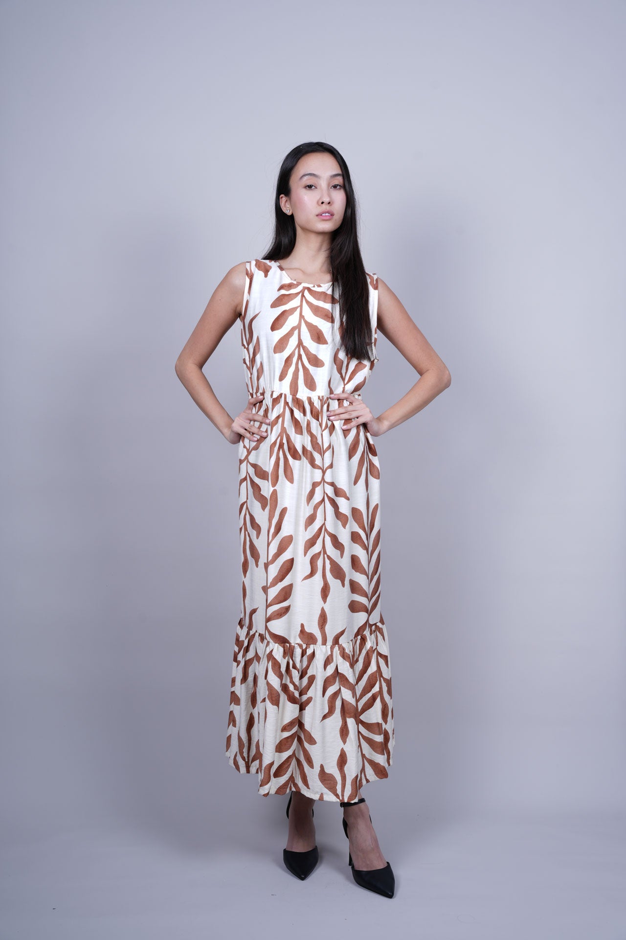 BOTANICAL PRINT MAXI DRESS