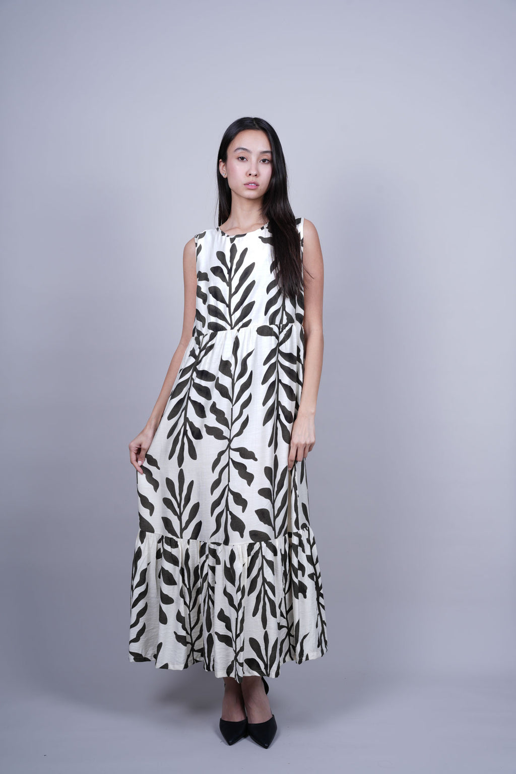 BOTANICAL PRINT MAXI DRESS