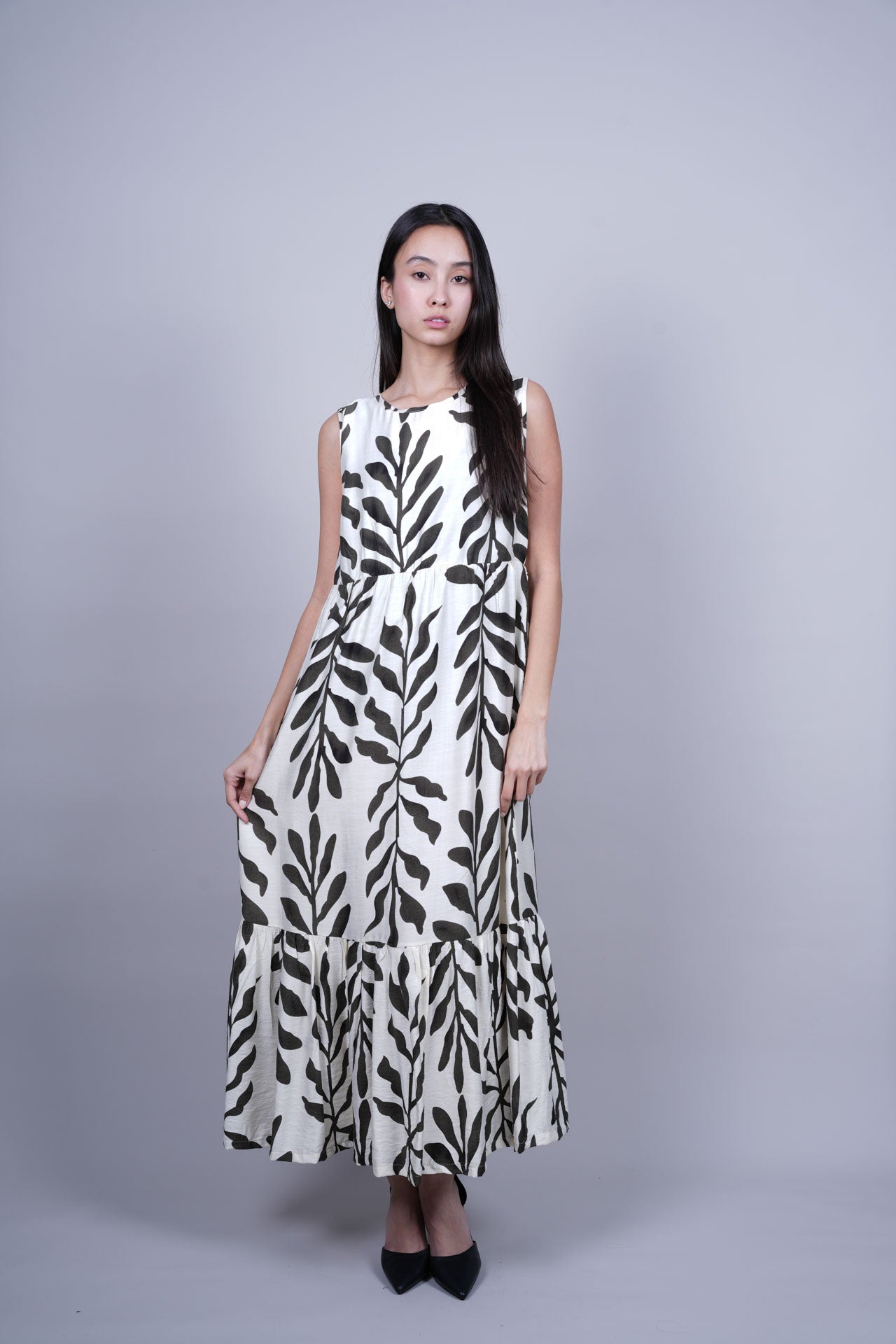 BOTANICAL PRINT MAXI DRESS