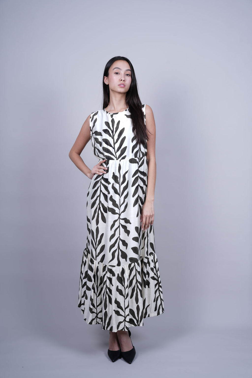 BOTANICAL PRINT MAXI DRESS
