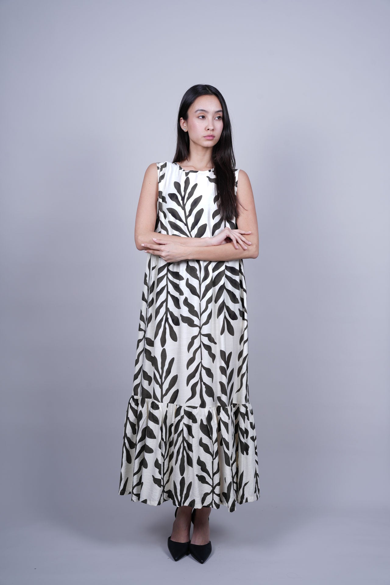 BOTANICAL PRINT MAXI DRESS