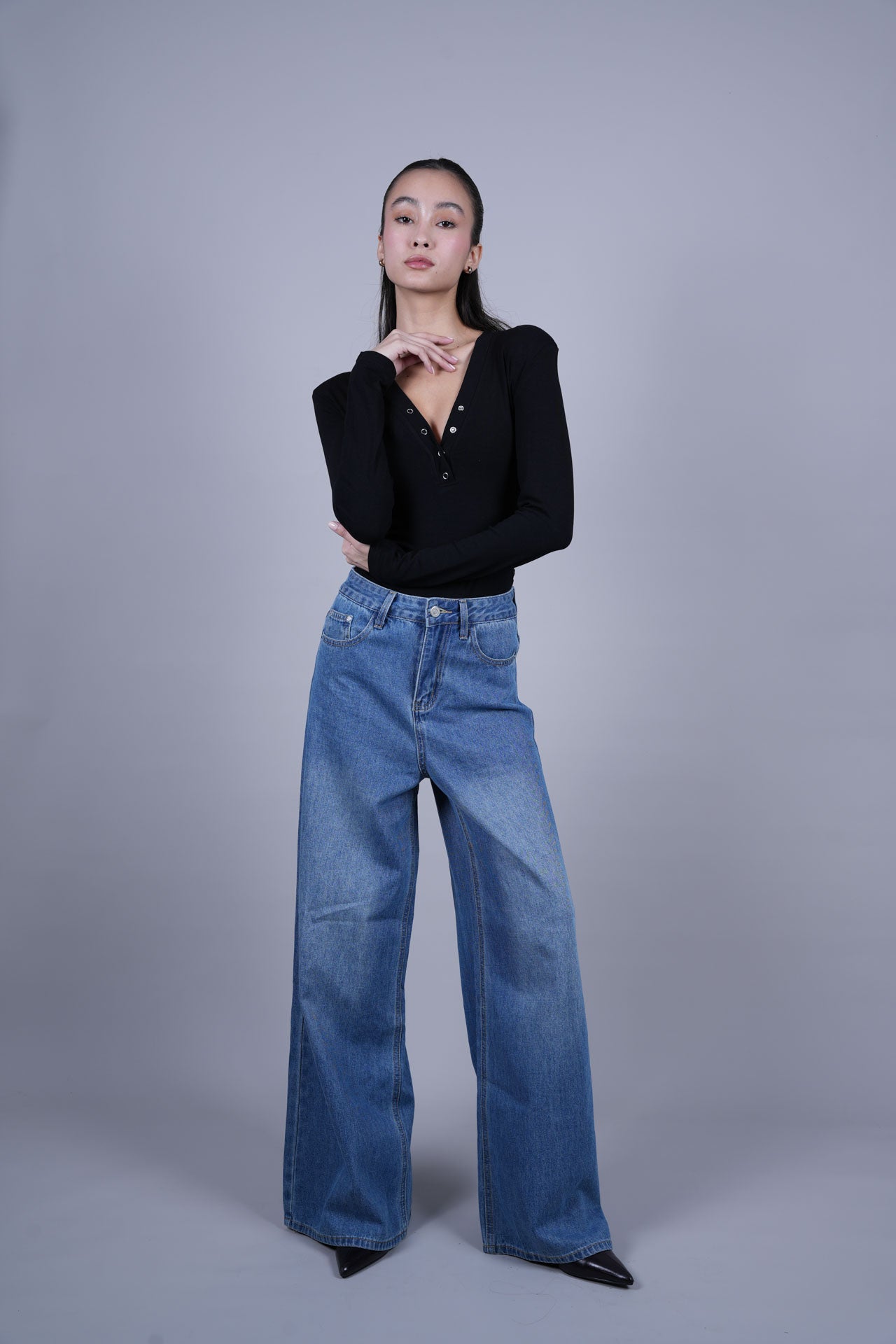 RETRO BLUE DENIM JEANS