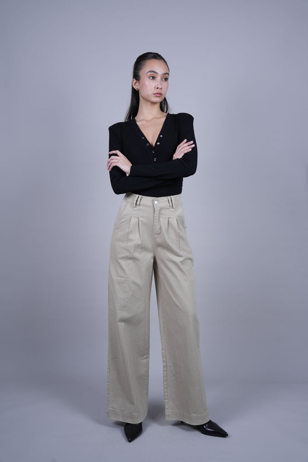 HIGH WAIST WIDE LEG PANTS