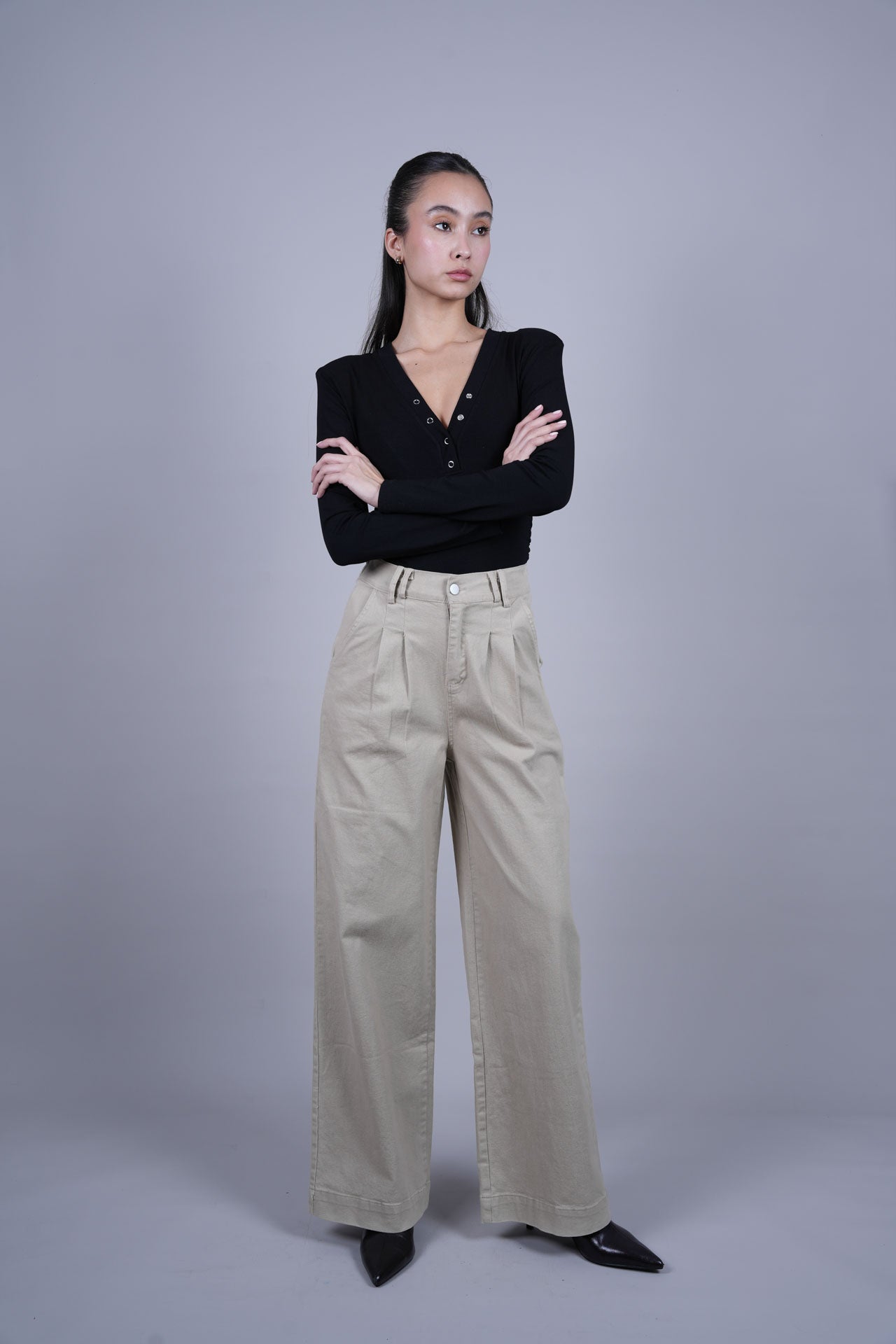 HIGH WAIST WIDE LEG PANTS