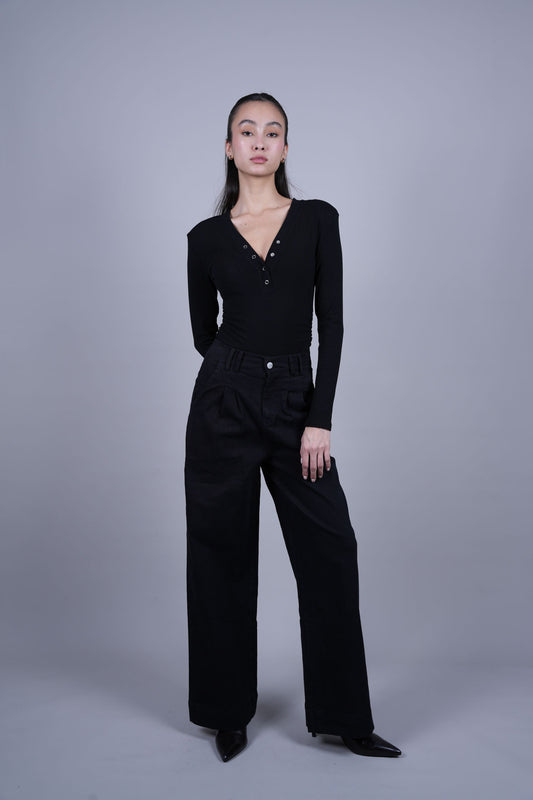 HIGH WAIST WIDE LEG PANTS