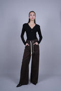 DRAWSTRING WIDE LEG PANTS
