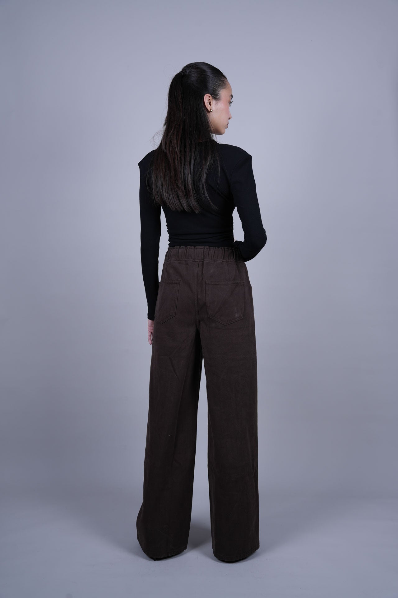 DRAWSTRING WIDE LEG PANTS