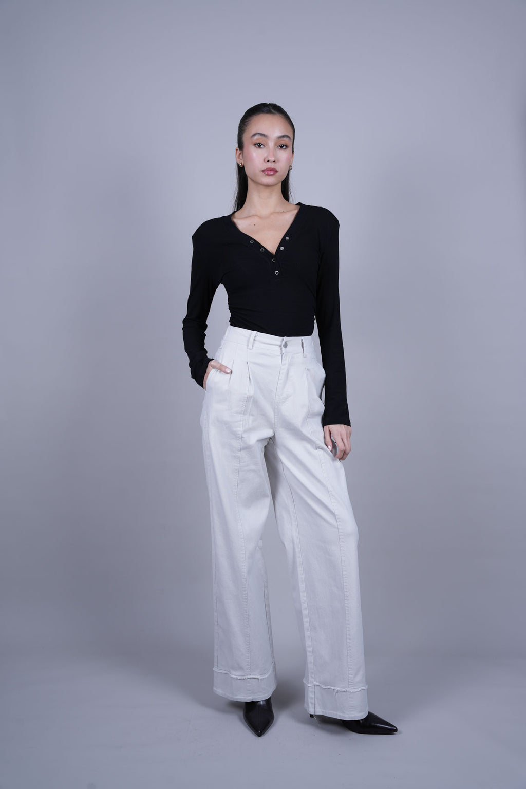 HIGH WAIST WIDE LEG PANTS