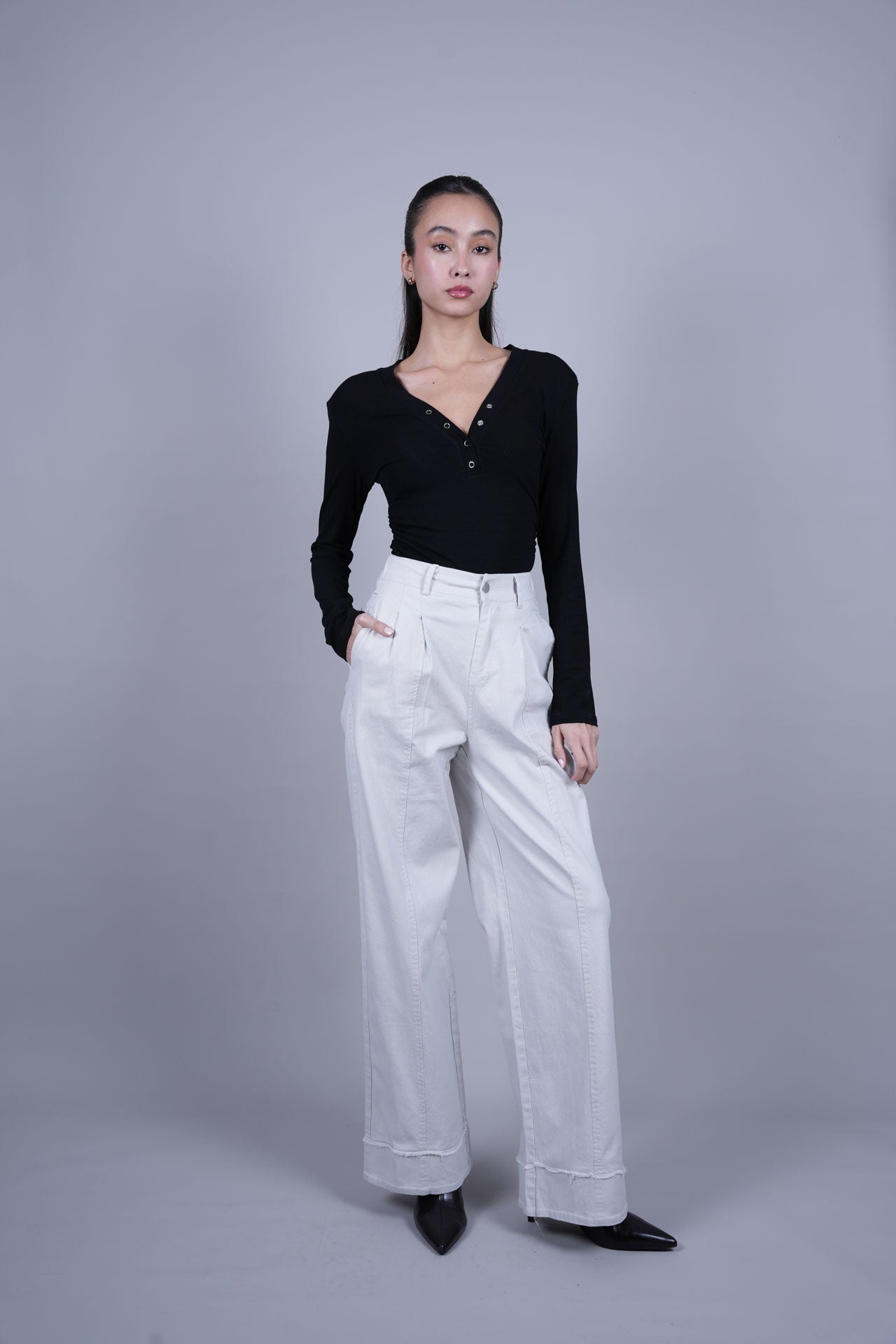 HIGH WAIST WIDE LEG PANTS