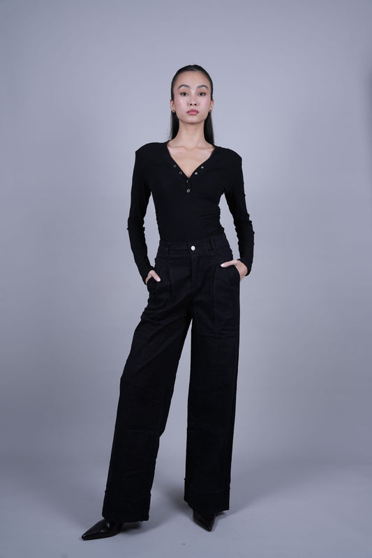HIGH WAIST WIDE LEG PANTS
