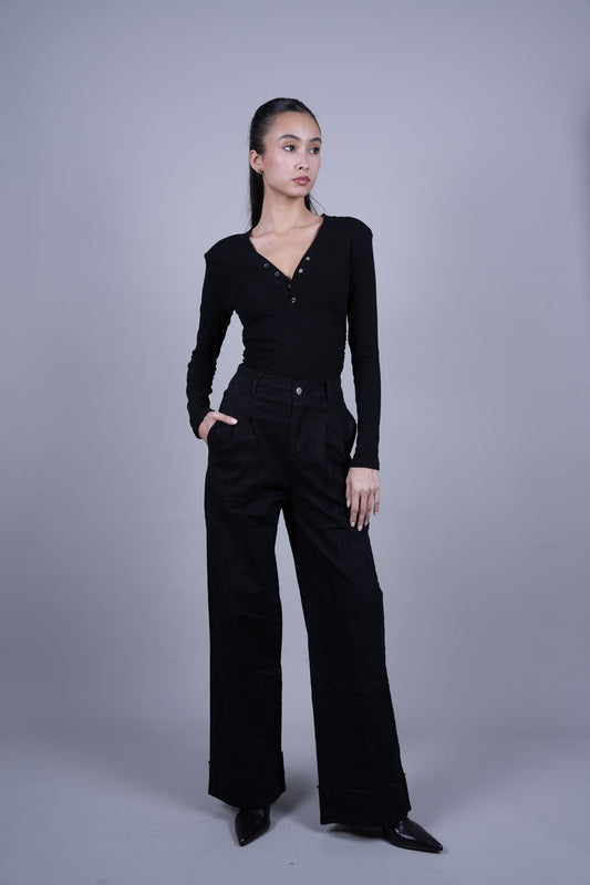 HIGH WAIST WIDE LEG PANTS